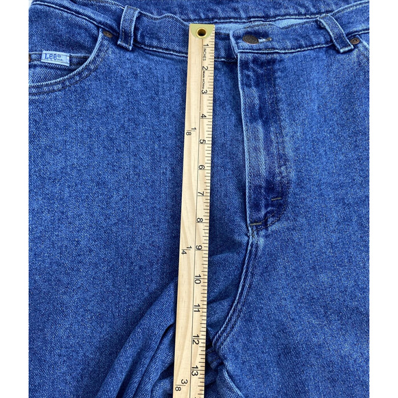 Lee Original Jeans Womens Plus Size 18 L Medium Wash Denim Straight Mom‎ Hi Rise - Picture 9 of 12